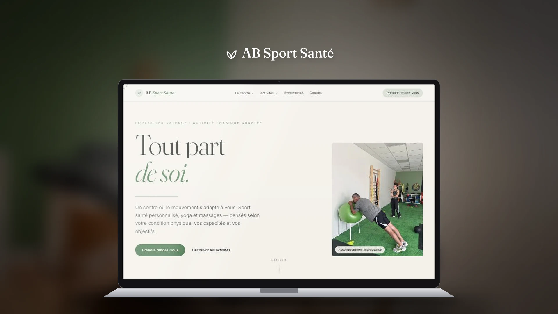 Aperçu du site AB Sport Santé