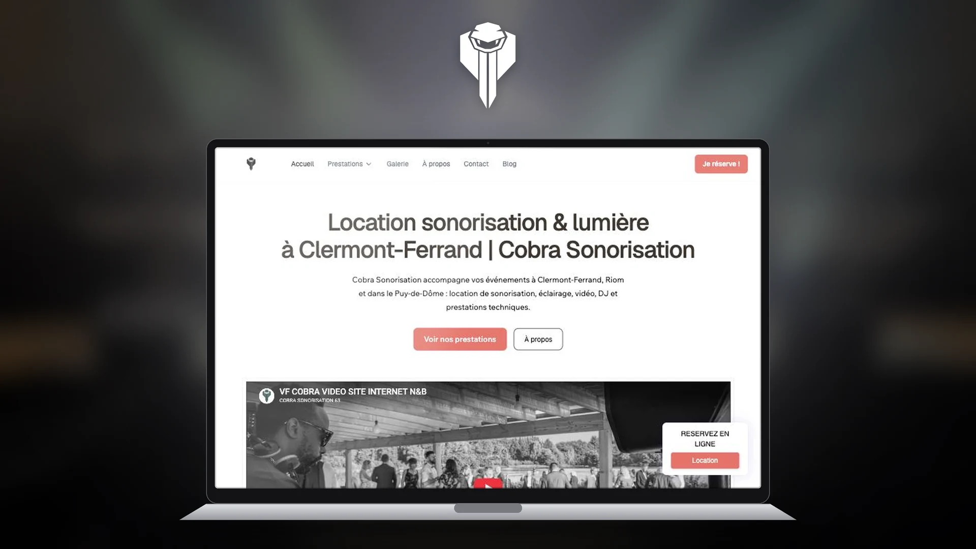Aperçu du site Cobra Sonorisation
